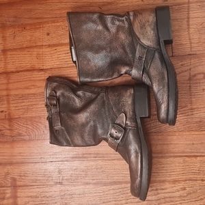 Frye Metallic Brown Ankle Boots